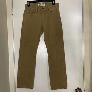LEVIS tan cord khaki straight leg pants size 16 reg 28x28 Juniors jeans